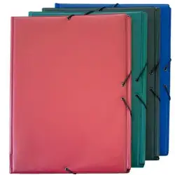 (01220010) GRAFOPLÁS CARPETA CON GOMAS 3 SOLAPAS FOLIO FORRADAS PVC NEGRO