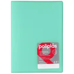 (01431226) GRAFOPLÁS CARPETA POLIPLÁS DE POLIPROPILENO TRANSLÚCIDO CON 10 FUNDAS SOLDADAS FOLIO MINT