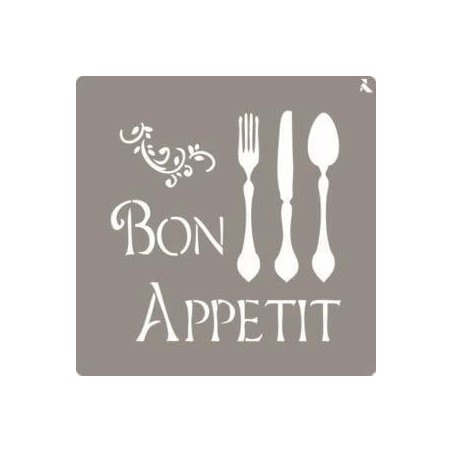 (090007) LA PAJARITA STENCIL ST-07 PLANTILLA DECORATIVA MODELO BON APPETIT