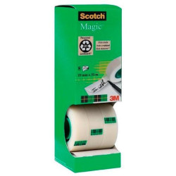 (7100026960) SCOTCH CINTA ADHESIVA INVISIBLE MAGIC ROLLO 19MM X 33M CAJA 8U