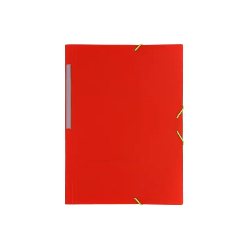 (04801251) GRAFOPLÁS CARPETA CON GOMAS COLORGRAF FOLIO 3 SOLAPAS PP ROJO TRANSLÚCIDO