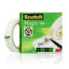 (7100027117) SCOTCH MAGIC CINTA ADHESIVA INVISIBLE 810 ROLLO 19MM X 66M CAJA INDIVIDUAL