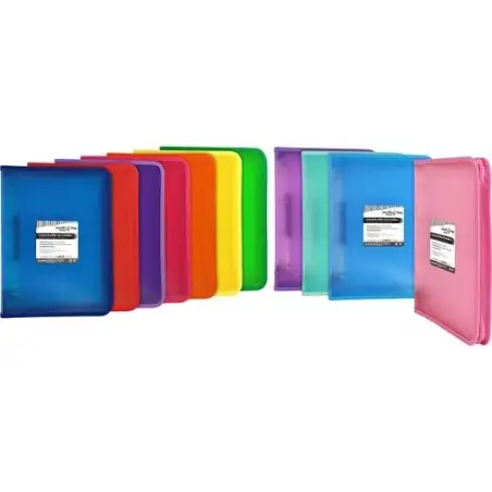 (04802730) GRAFOPLÁS CARPETA ANILLAS 4X25MM CON CREMALLERA A4+ PP MULTILINE RAYADO VERTICAL AZUL