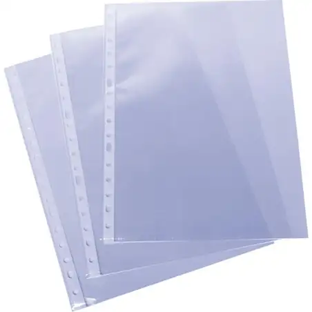 (05570200) GRAFOPLAS FUNDAS MULTITALADRO 16 PP TRANSPARENTES 80 MICRAS GALGA EXTRA LISO FOLIO CAJA -100U-