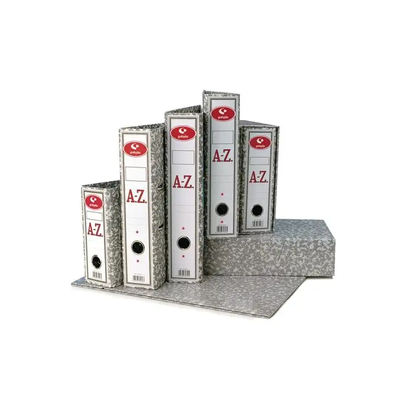 (07179171) GRAFOPLÁS ARCHIVADOR PALANCA CLASSIC FOLIO 65MM RADO CARTÓN FORRADO JASPEADO GRIS