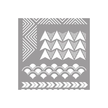 (090021) LA PAJARITA STENCIL ST-21 PLANTILLA DECORATIVA MODELO GEOMETRIC