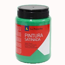 (110513) LA PAJARITA TÉMPERA ESCOLAR BOTE DE 375ML SATINADA VERDE VIVO L-17