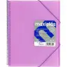 (39834095) GRAFOPLÁS CARPETA CON FUNDAS MAXIPLÁS ESPIRAL A4 40 FUNDAS C/SOBRE PP RÍGIDO TRANSLÚCIDO LAVANDA SOFT