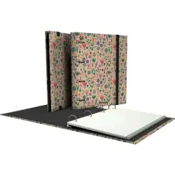 (88122004) GRAFOPLÁS CARPETA ANILLAS MIXTAS 4X35 CARPEBOOK A4 C/RECAMBIO 100H 5X5 90GR KRAFT Y CARTÓN RECICLADO UNINATURE HOL...