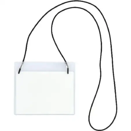 (09073300) GRAFOPLÁS PORTADISTINTIVO C/GOMA ELÁSTICA 95X110MM PVC RÍGIDO TRANSPARENTE