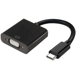(A109-0347) AISENS CONVERSOR USB-C A VGA USB-C/M - HDB15/H NEGRO 15CM