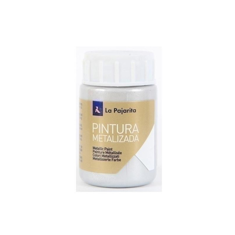 (123722) LA PAJARITA PINTURA METALIZADA ME-01 35ML PLATA