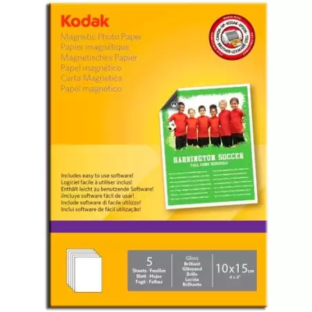 (5740020) KODAK PAPEL PHOTO MAGNETICO 10X15 -PACK 5 HOJAS-