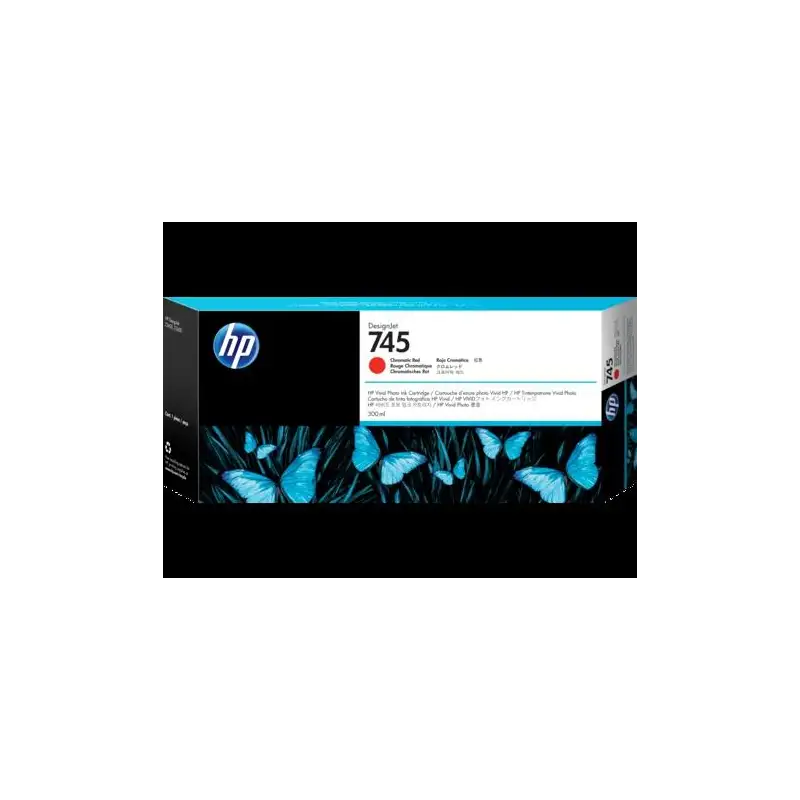 (F9K06A) HP TINTA ROJO CROMATICO DESIGNJET 745 *ALTA CAPACIDAD*