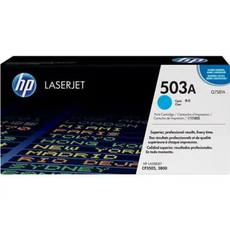 (Q7581A) HP TONER LASER CIAN LASERJET COLOR 3800 C3505 - 503 A