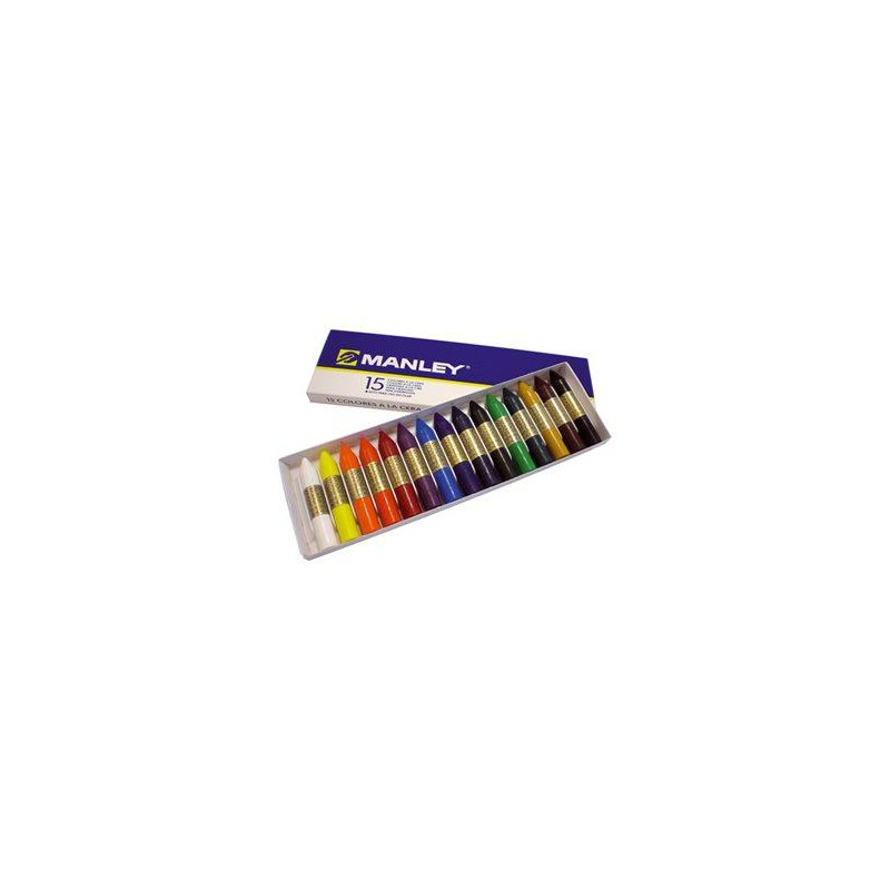 (MNC00055) MANLEY CERAS 60MM COLORES SURTIDOS ESTUCHE 15 UD