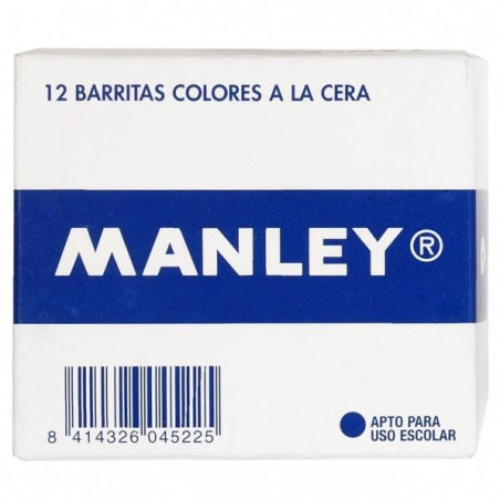 (MNC04475) MANLEY ESTUCHE DE 12 CERAS 60MM (4) AMARILLO CLARO
