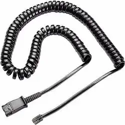 (784S0AA) HP POLY CABLE RIZADO NEGRO PARA TELÉFONOS FIJOS - U10P-S
