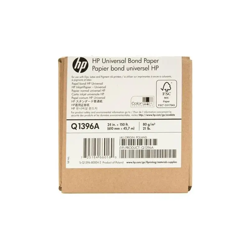 (Q1396A) HP PAPEL INKJET BOND 24/DESINGJET 120