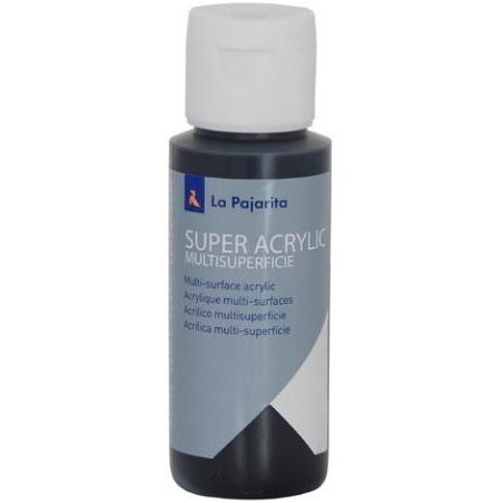 (181976) LA PAJARITA PINTURA SUPER ACRYLIC A-45 60ML NEGRO