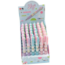 (ABP803R5) M&G BOLÍGRAFO 4 COLORES JOY CANDY C/SURTIDOS EXPOSITOR 36 UD
