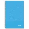 (IMP0101) IMPREX CUADERNO ESPIRAL TAPA PP FOLIO 80H 90GR 4X4 AZUL