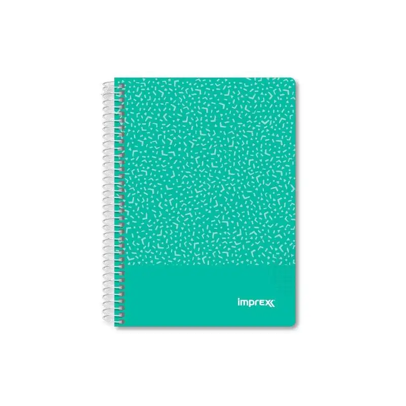 (IMP0107) IMPREX CUADERNO ESPIRAL TAPA PP A5 80H 90GR 4X4 VERDE