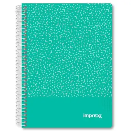 (IMP0107) IMPREX CUADERNO ESPIRAL TAPA PP A5 80H 90GR 4X4 VERDE