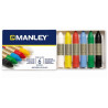 (MNC00022) MANLEY ESTUCHE DE 6 CERAS 60MM COLORES SURTIDOS