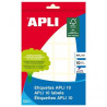 (01645) APLI ETIQUETAS ADHESIVAS 24X24MM ESCRITURA MANUAL C/ROMOS 24 X 10H BLANCO