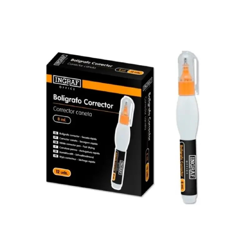 (320084) INGRAF BOLÍGRAFO CORRECTOR OFFICE 8ML PUNTA METÁLICA