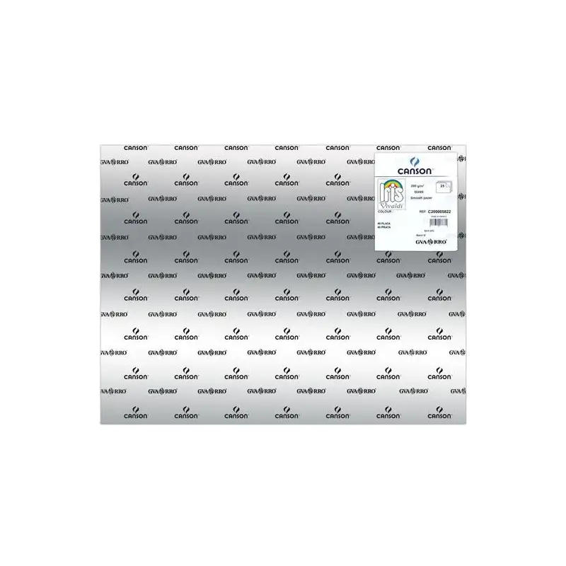 (C200005822) IRIS CARTULINA 50X65CM 280GR GRIS PLATA -25U-