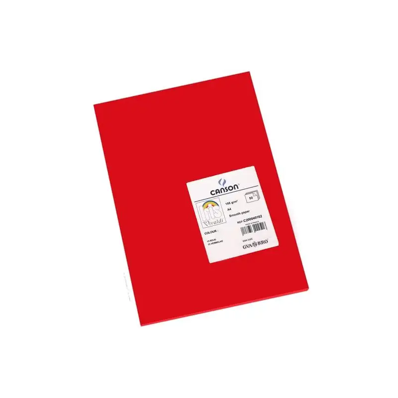(C200040162) IRIS CARTULINA 210X297MM 185GR ROJO -50U-