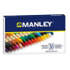 (MNC00077) MANLEY ESTUCHE DE 30 CERAS BLANDAS 60MM COLORES SURTIDOS