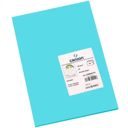 (C200040170) IRIS CARTULINA 210X297MM 185GR AZUL TURQUESA -50U-