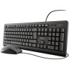 (23977) TRUST COMBO TECLADO + RATÓN TKM-250 CABLE USB SILENCIOSO RESISTENTE A LIQUIDOS NEGRO