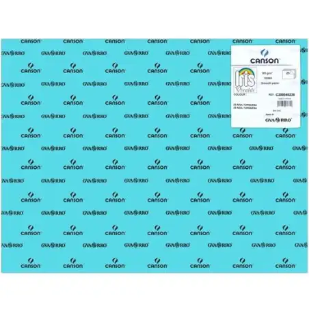 (C200040236) IRIS CARTULINA 50X65CM 185GR AZUL TURQUESA -25U-