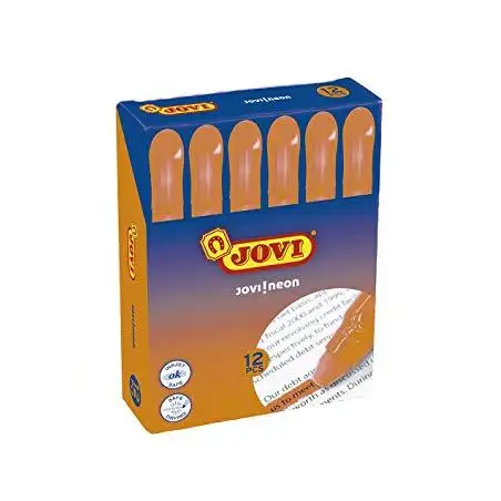 (1815) JOVI MARCADOR FLUORESCENTE JOVI!NEON DE GEL EN STICK 140MM NARANJA CAJA 12 UD