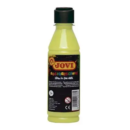 (51902) JOVI TÉMPERA FOSFORESCENTE AMARILLO BOTELLA DE 250ML
