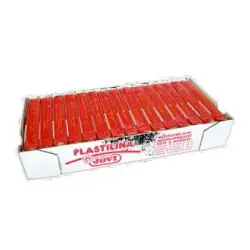 (7105) JOVI PLASTILINA SCHOOL PASTILLA 150GR ROJO CAJA 15 UD
