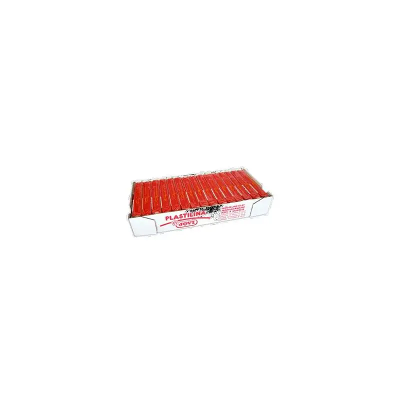 (7105) JOVI PLASTILINA SCHOOL PASTILLA 150GR ROJO CAJA 15 UD