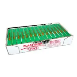 (7110) JOVI PLASTILINA SCHOOL PASTILLA 150GR VERDE CLARO CAJA 15 UD