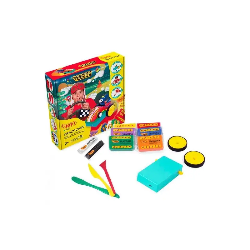(JT101) JOVI KIT DE MOLDEADO JOVITECH CRAZY CARS RACING C/SURTIDOS