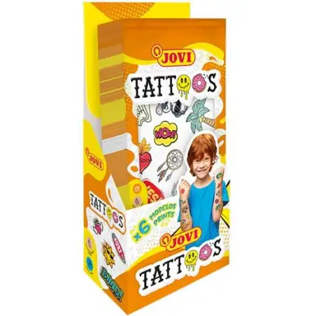 (17924TT01) JOVI TATUAJES TEMPORALES (6 DISEÑOS) SURTIDOS