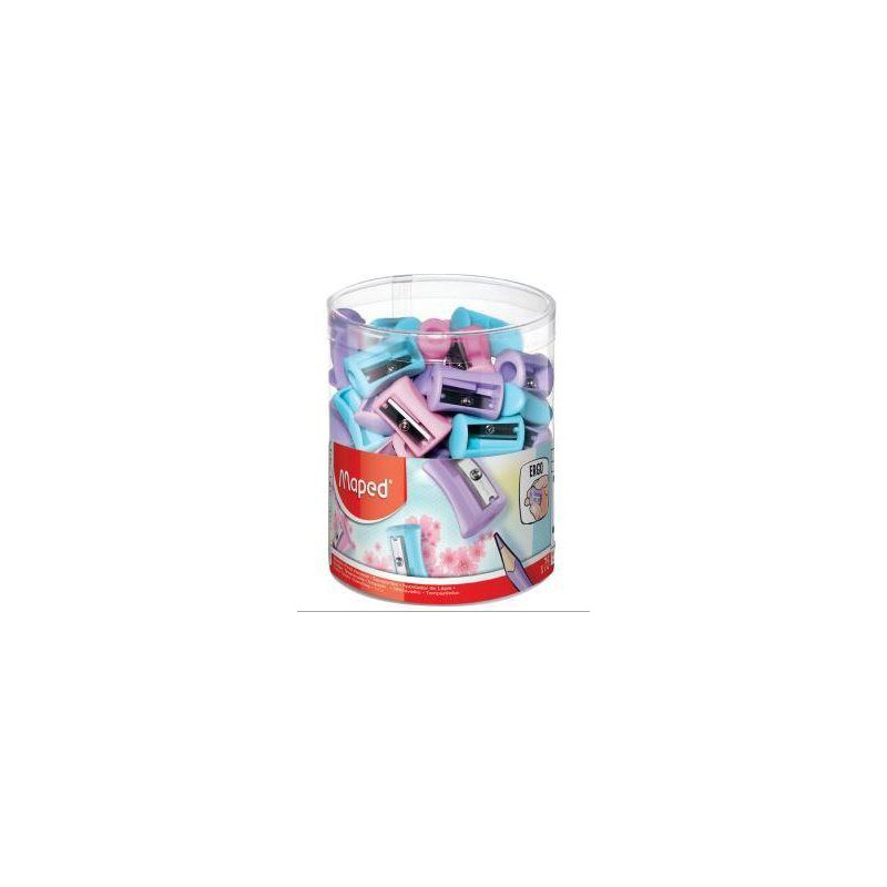 (063011) MAPED AFILALÁPICES VIVO 1 AGUJERO SURTIDOS PASTEL -EXPOSITOR 75U-