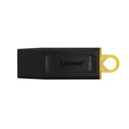 (DTX/128GB) KINGSTON PENDRIVE DATATRAVELER EXODIA 128GB C/TAPA PROTECTORA Y RANURA PARA COLGAR USB 3.2 NEGRO/AMARILLO