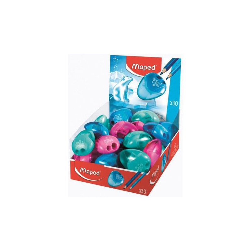 (534756) MAPED AFILALÁPICES I-GLOO 2 AGUJEROS C/SURTIDOS CAJA EXPOSITORA DE 30U