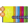 (06A4005) LAMELA LIBRETA GRAPADA 50H A4 90GR CUADROVÍA 5MM CUBIERTA BÁSICA C/SURTIDOS