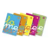 (06A4P03) LAMELA LIBRETA GRAPADA 50H A4 90GR CUADROVÍA 3MM CUBIERTA PP C/SURTIDOS