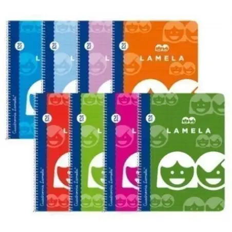 (07F003) LAMELA CUADERNO ESPIRAL 80H FOLIO 70GR CUADROVÍA 3MM C/MARGEN CUBIERTA BÁSICA C/SURTIDOS
